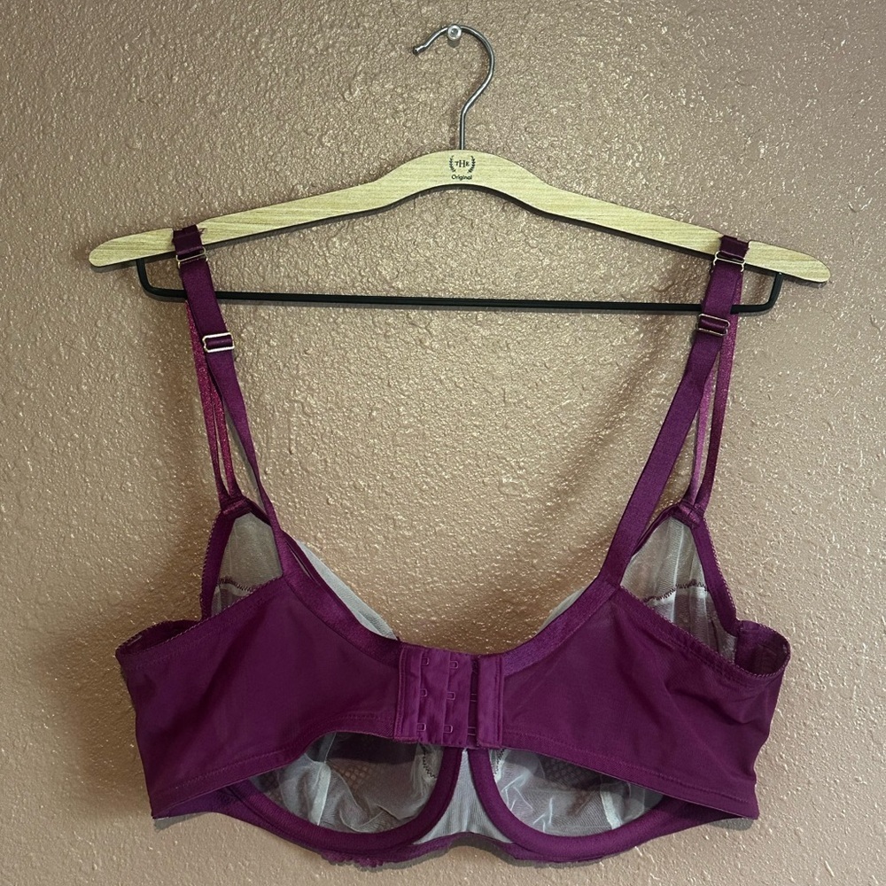 Cacique Lace Underwire Bra in Rich Purple - Picture 2 of 3